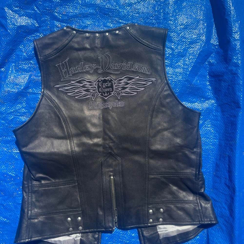 Harley-Davidson Black Leather Biker Vest